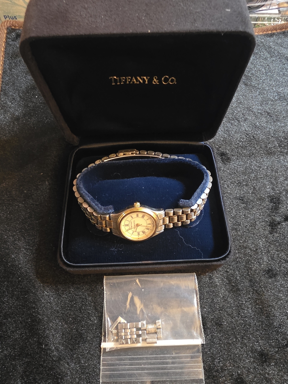 Tiffany & Co. Portfolio Stainless Steel Quartz Watch with its original box